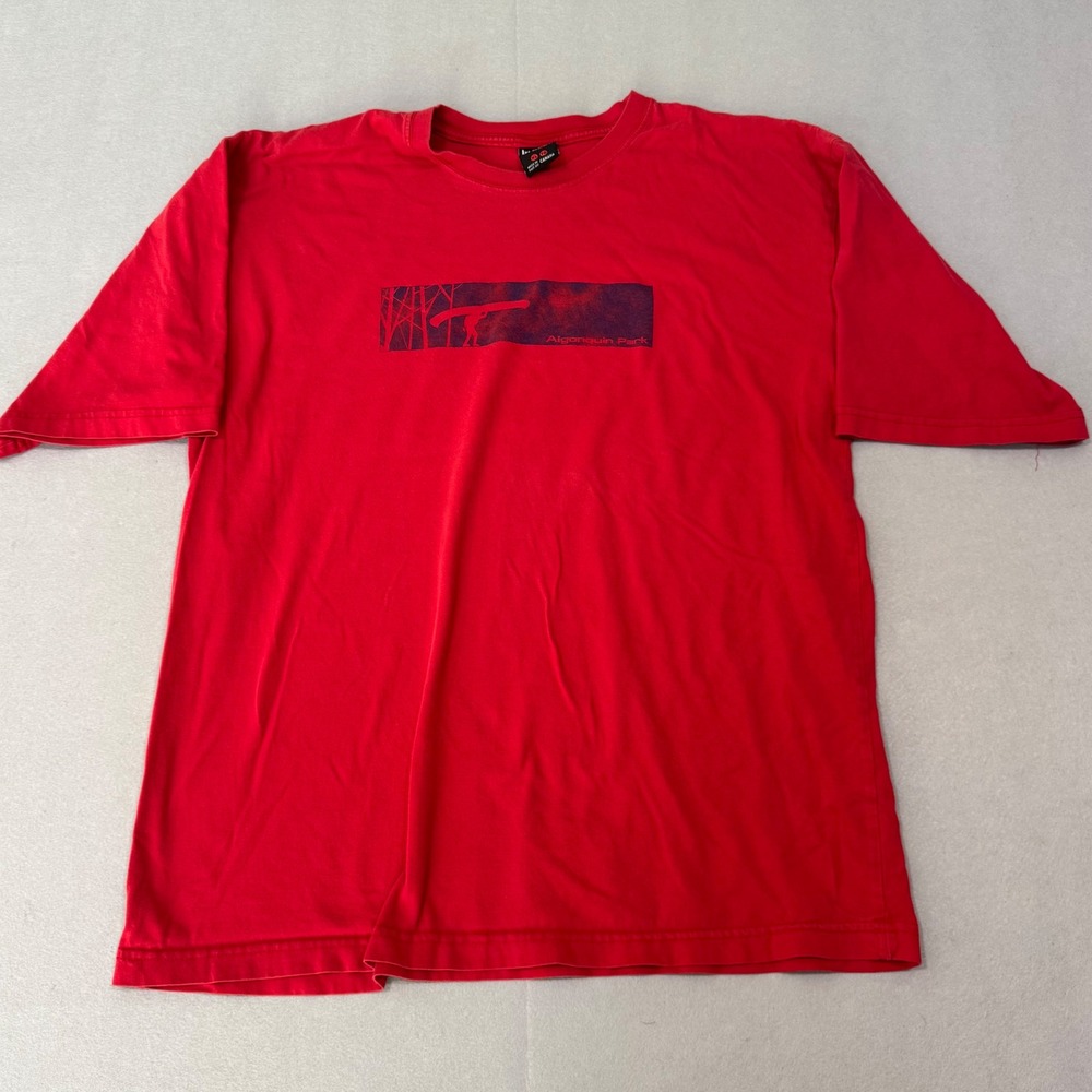 Bruzer T-Shirt Mens XL Red Algonquin Park Graphic Canoe Canada Made